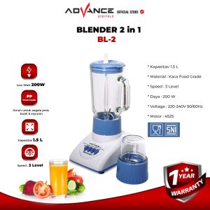 Advance Blender Kaca Serbaguna 2 in 1 - BL2 - GRATIS ONGKIR Jabodetabek