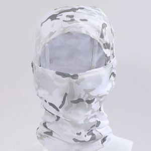 Camo Balaclava Motorcycle Sun Protection Full Face Mask Breathable Mesh Airsoft Mask Balaclava Bicycle Cycling Head Cover Under Helmet
