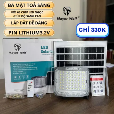 Đèn năng lượng mặt trời MẮT NGỌC chống chói Mayor Wolf 1000W Chiếu sáng cả đêm