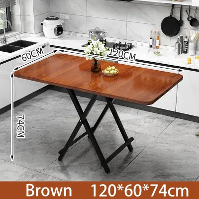 Folding Table Portable Fashion Household Table Save Space Study Computer Desk Dining Table 100/120CM