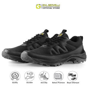 GVL Geovelli G2124 Girlize Black | Sepatu Sneakers Pria Hitam Untuk Sekolah Kuliah Kerja
