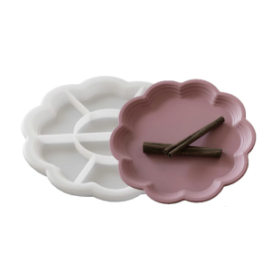 Versatile Round Silicone Tray Mold Versatile Silicone Laced Tray Making Mold For DIY Round Tray And Gift Creations