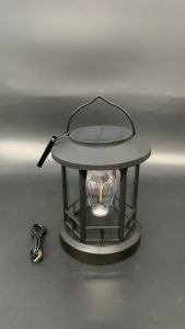 Retro Solar Lantern Hanging Outdoor Light Dual Charge Solar And USB C Adjustable Brightness Waterproof Table Lamp For Backyard Pathway Camping Decoration One Pack