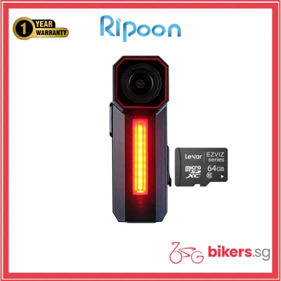 Ripoon Q101 PRO Front and Q100 PRO Rear Bicycle Integrated tail light and camera bike dash cam minimalist alternative to Cycliq dashcam