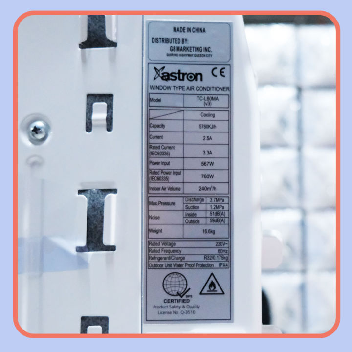 Astron 0.6HP Inverter Class Window Type Aircon - Manual | TCL60MA ...