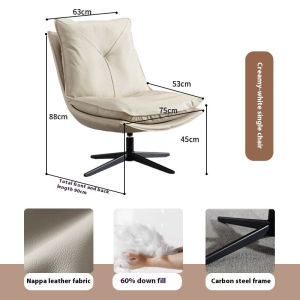 Sofa Chair Light Luxury Lounge Chair Rotating Single Chair Lazy Sofa Balcony Chair Lounge Chair Leisure Chair