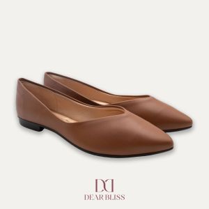 DEAR BLISS Adella Napa Whisky Pointed Toe Flats
