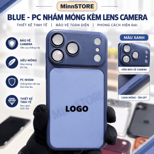 Ốp Điện Thoại Độ Màu 18 PC Cứng Nhám Kèm Lens Camera Cho 17 16 15 14 13 12 Pro Max Plus Phụ Kiện MinnSTORE