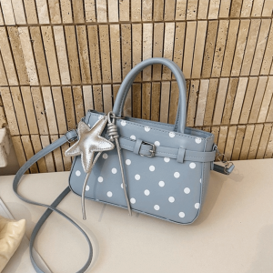 SR2N Polka Dot Print Polka Dot Bag Single Strap PU Crossbody Bag Portable Shoulder Bag Daily