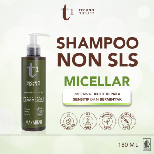 Makarizo T1 Techno Nature Micellar Shampoo 180 mL - Shampo Bebas Sulfat / Sampo / Gentle Shampoo / Paraben Free / No Sulfat / Hair Care Hair Treatment Perawatan Rambut