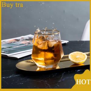 [Buytra] European Style Edged Plastic Hexagonal Household Transparent Whiskey Glass Hexagonal Foreign Wine Glass