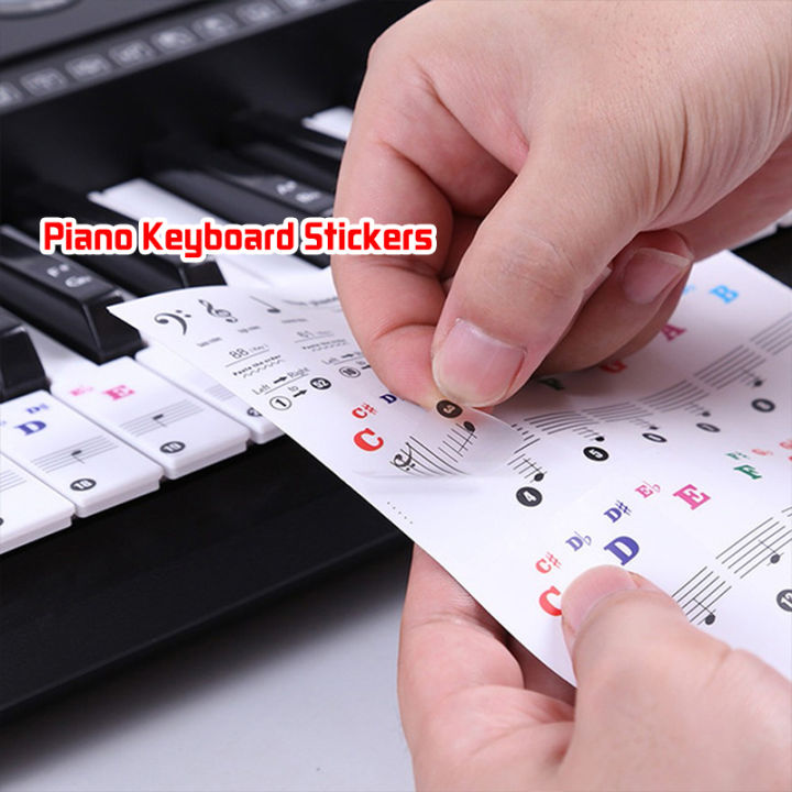 Key Sticker For Instrument Piano Key Keyboard Stickers Silicone Removable Piano Key Sticker For 88 ...