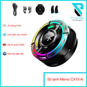 Quạt tản nhiệt Sò lạnh Memo CX15 AI - Chip TEC mới làm lạnh nhanh - Đèn led đẹp mắt - Chế độ AI thông minh