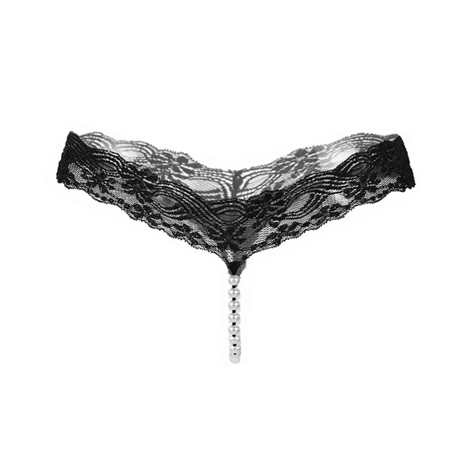 ✨Hot👍】Women Pearl G-string Sexy Lace Design Lingerie Underwear