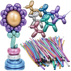 Balon Twist Chrome Balon Pentil Balon Panjang Balon Bisa di Bentuk Balon Latex Twist Chrome