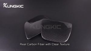 KUNGKIC Real Dry Carbon Fiber For Subaru BRZ Toyota GR86 2021-2024 Rear Seat Decoration Cover Sticker Interior Acessories