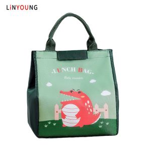 Linyoung 2023ใหม่น้ำหนักเบากระเป๋าใส่ข้าวกลางวันการ์ตูนกระเป๋าใส่เบนโตะความจุมากกระเป๋าสำหรับเด็กนักเรียนและพนักงานออฟฟิศกล่องอาหารกลางวันแบบพกพา