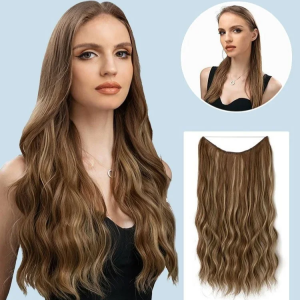 Womens Volume Increase Water Wave Wig Piece Lightweight Comfortable Hair Replacement