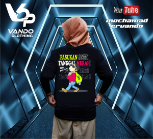 Vando Kaos Pasukan Anti Tanggal Merah Baju Kata Kata Tshirt Distro Lengan Panjang Pria Wanita