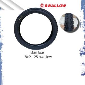ban sepeda ukuran 18 x 2.125 SWALLOW luar dalam untuk sepeda ukuran roda 18 in