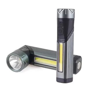AE Best-selling built-in lithium magnetic suction work light for car repairs red and white light rechargeable flashlight multifunctional corner light