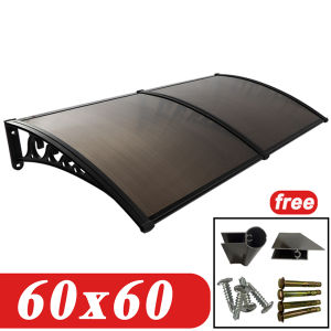 Waterproof With Frame Canopy 60 x 60cm/80 x 100cm for Door and Window Silent Outdoor Rain Cover Sun Protection Canopy