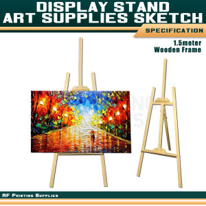 RF Printing - 1.5 Meters Display Stand Art Supplies Sketch Wooden Frame