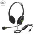 USB Headset Lightweight Comfortable Headphone with Flexible Noise-canceling Microphone Universal for Computers Laptops PCs. 