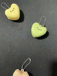 PixelBlock3D Macaron Heart Fidget Clicker Smiley Keychain Key Chain Anxiety