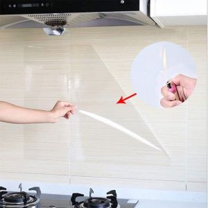 【The-Best】 Clear Wallpaper Transparent Backsplash Protective Contact Paper Removable Clear Wall and Furniture Protector Film Proof Waterproof Sticker 60CMx300CM