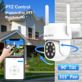 กล้องวงจรปิดไร้สาย 8MP 360° ระบบ WiFi ตรวจสอบแบบเรียลไทม์ กันน้ำ IP67 มองกลางคืน รับประกัน 1 ปี. 