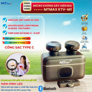 Micro Cài Áo Quay vlog KTV M1 - Chống Ồn Nhiễu Lọc Tạp Âm Tốt dễ sử dụng cho quay phim vlog gắn review mukbang