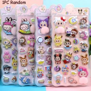 CXXP ผลสามมิติ สติ๊กเกอร์คริสตัล 3D บรรเทาความเครียด จิอิคาวะ สติ๊กเกอร์ลูกพีชผายลม อนิเมะน่ารัก นุ่มนวล ของเล่นเด็ก ตกแต่งเคสโทรศัพท์