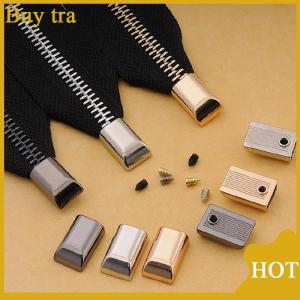 [Buytra] 10pcs kim loại dây kéo Stopper dây kéo đuôi Clip dừng ĐUÔI CẮM đầu với vít DIY may da phần cứng thủ công