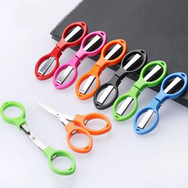 Cute 8 Words Folding Scissors Plastic Handle Stainless Steel Student ...