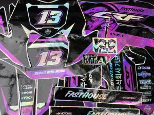 Decal Honda CRF 150L premium Decal Hologram Crome Pelangi CRF hitam ungu D-I2-1078 D-I2-1546 D-I2-1551 D-I2-1655