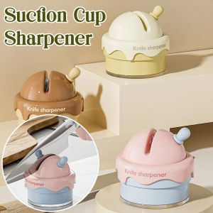 QUIVLOX Suction Cup Diamond Sharpener Ice Cream Shape for Chef Knives Scissors Fruit Knives Multipurpose Tool