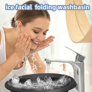 【New Arrival】 Silicone Face Bowl with Integrated Ice Tray for Face Cooling Collapsible and Portable for Home and Travel Use
