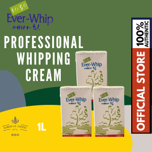 Ever-Whip Non-Dairy Whipping Cream 1L - Perfect for Desserts Cakes & Toppings Halal Certified Engaging