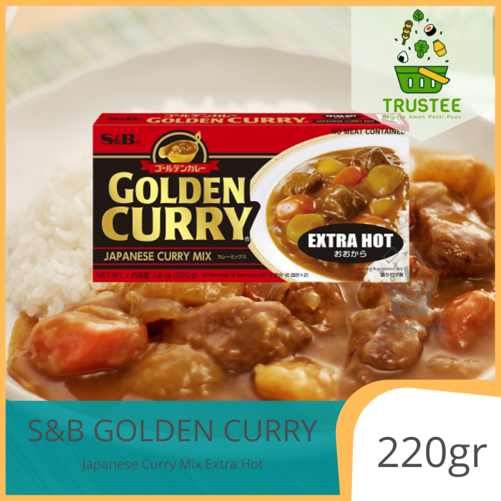 S&B Golden Curry EXTRA HOT Sauce Mix 220gr / Bumbu Dapur Saus Kari Kare ...