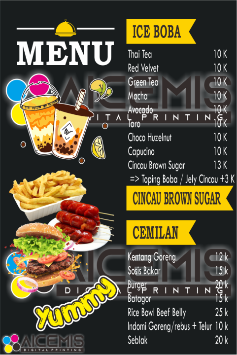 Dapat 4 Lembar Daftar Menu Resto Cafe Coffee Shop Custom Suka Suka