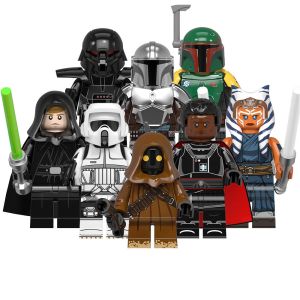 Ngôi sao mới chiến tranh mandalorian Minifigures ahsoka jawas đồ chơi xếp hình wm6121