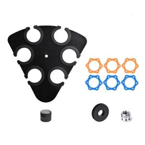 Metal On-Stage Multi Mic Holder Microphone Stand Tray with Scratch Protections for Stage Performances Easy Access Design