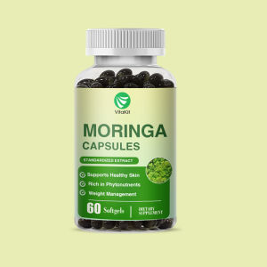 Moringa Leaves Capsules Vitamins For Skin Health Anti-Aging Weight Management Support Digestion Health