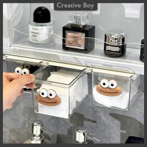 [Creative] Dưới gương Tủ Ngăn Kéo tổ chức trong suốt đơn giản phòng tắm Tủ bông gạc mỹ phẩm kéo ra kệ lưu trữ hộp