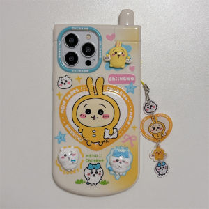 Flip Love Mirror 3D Chiikawa เคสศัพท์สำหรับ iPhone 11 12 13 14 15 Pro Max Big Brother Anti Fall ปลอกอ่อนสำหรับ iPhone Case