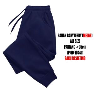 Celana Jogger Training Olahraga Panjang Pria Polos Babyterry Gym Lari Jogging Jumbo Wanita Tebal