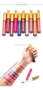 VERONNI 10-Color Diamond Liquid Lipstick Set - Metallic Glitter Long-Lasting Non-Stick Cup
