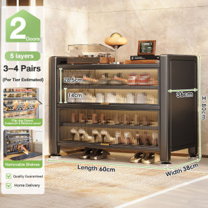 MOD Dust-Proof Shoe Cabinet | Multi-Layer Floor-Standing carbon steel Shoe Rack | Entryway Storage Cabinet | Shoe Rack/Large-Capacity Storage Cabinet