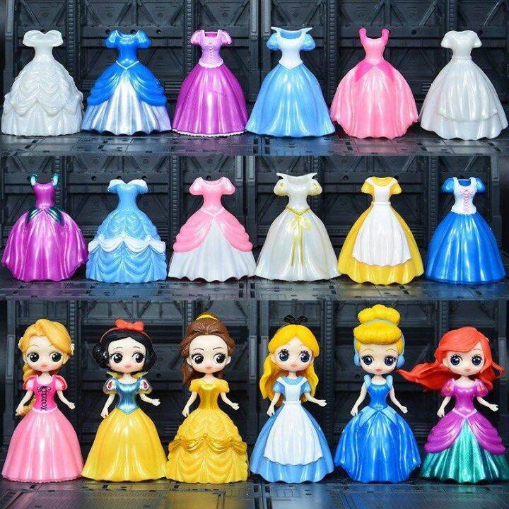 Disney princess dolls with online clip on dresses